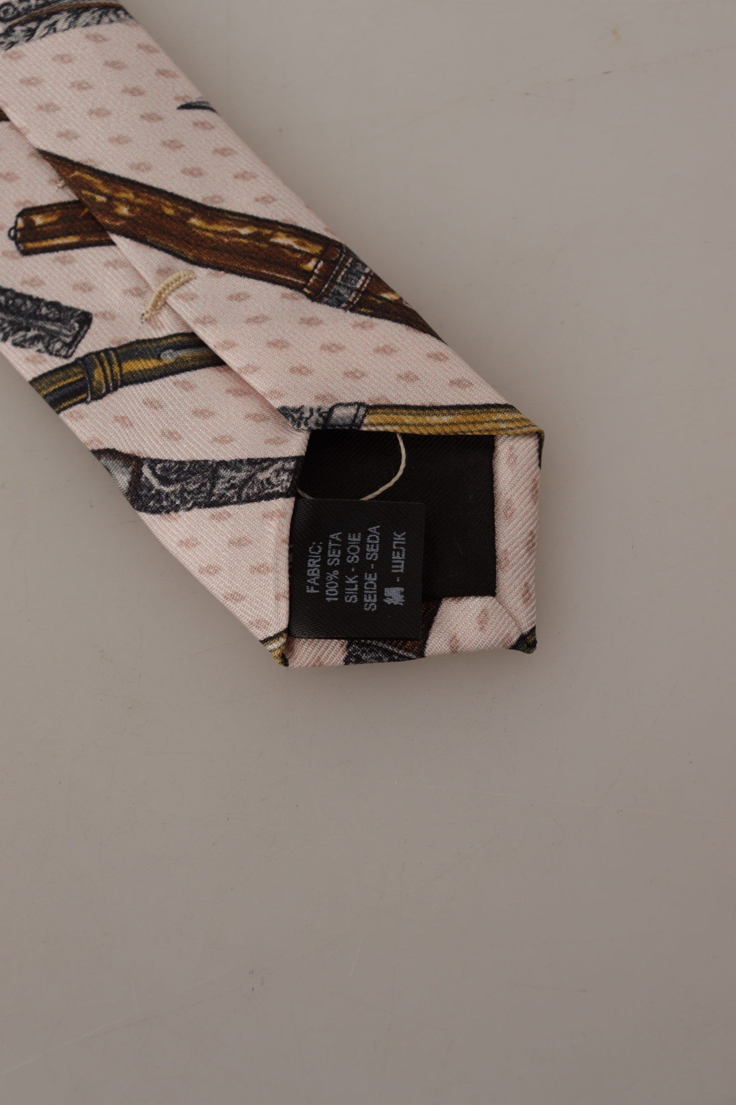 Cravate ajustable Dolce & Gabbana à pois roses 100 % soie