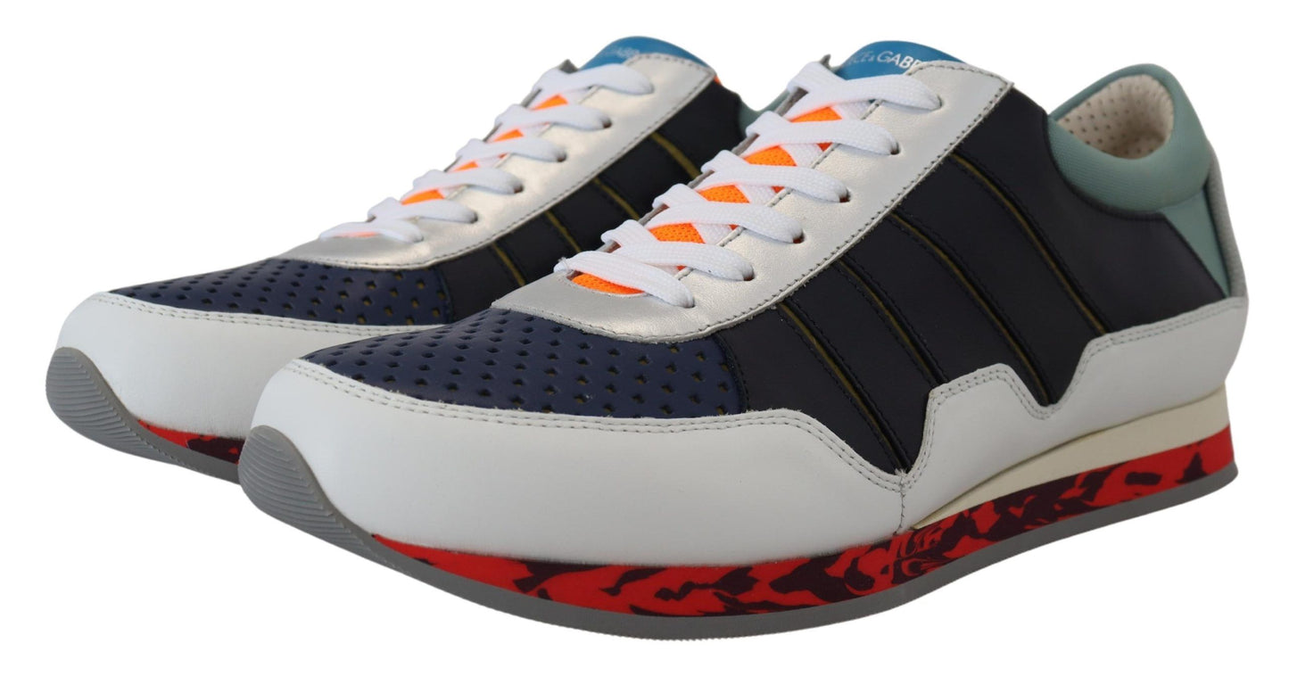 Sneakers basses de sport en cuir multicolore Dolce & Gabbana