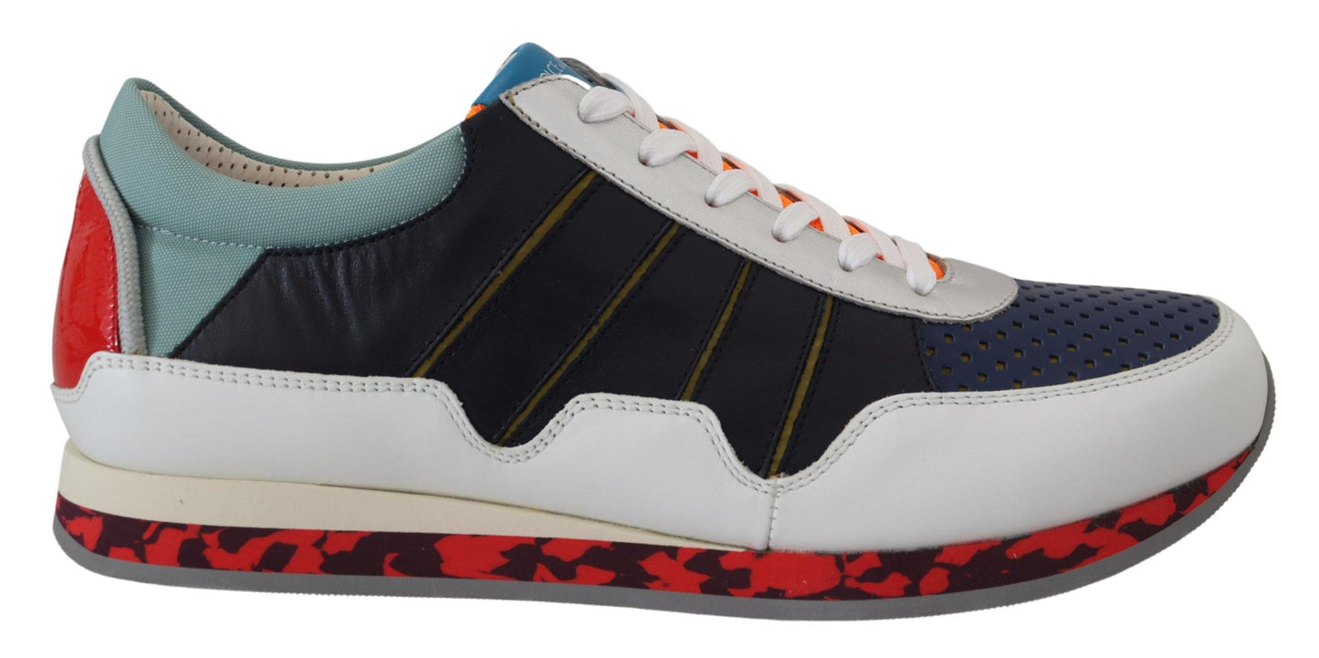 Sneakers basses de sport en cuir multicolore Dolce & Gabbana