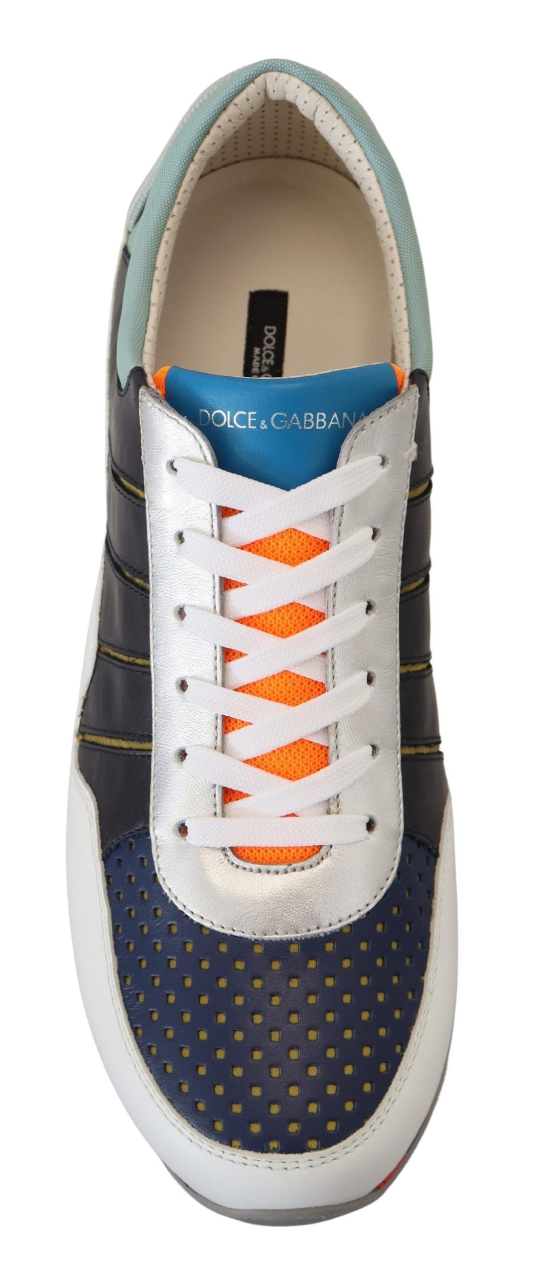 Sneakers basses de sport en cuir multicolore Dolce & Gabbana