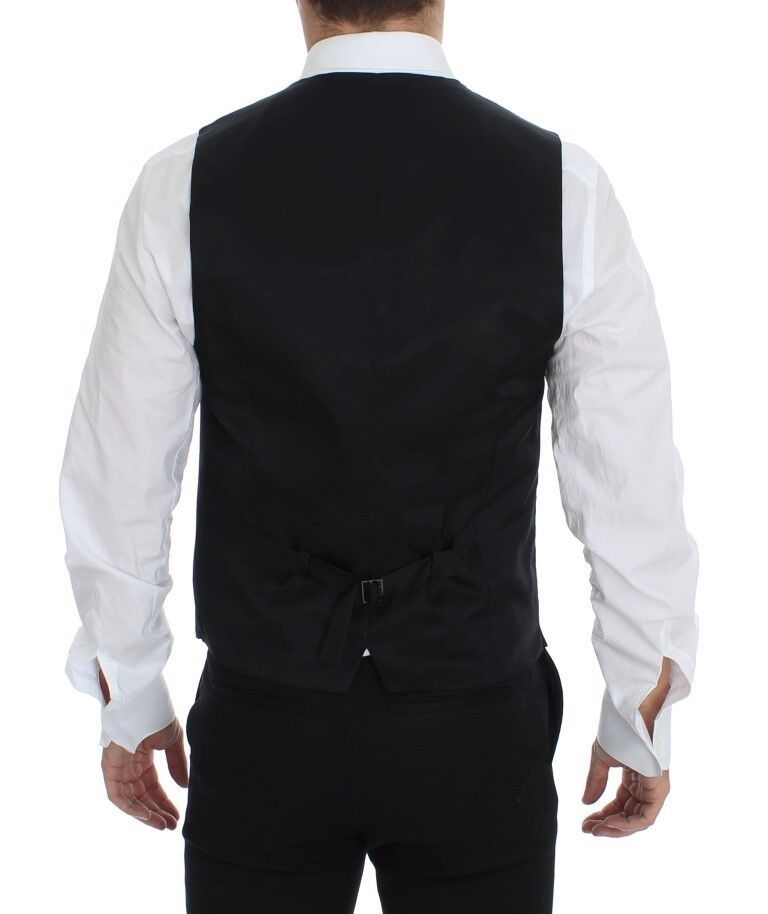 Dolce & Gabbana Grijs Vloerenlange Vest van Wol