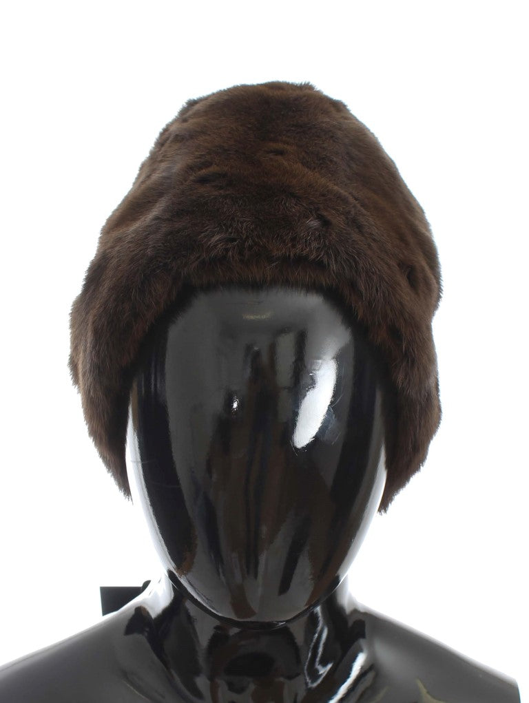 Dolce & Gabbana Bruine Wezelbont Dames Kasjmier Hoed Beanie