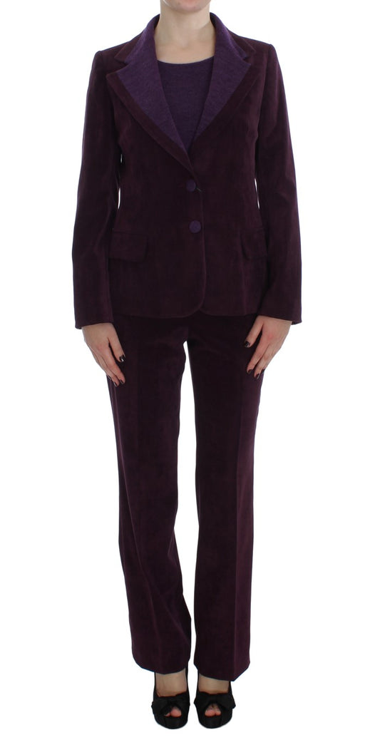 Ensemble T-shirt et costume en laine violette BENCIVENGA