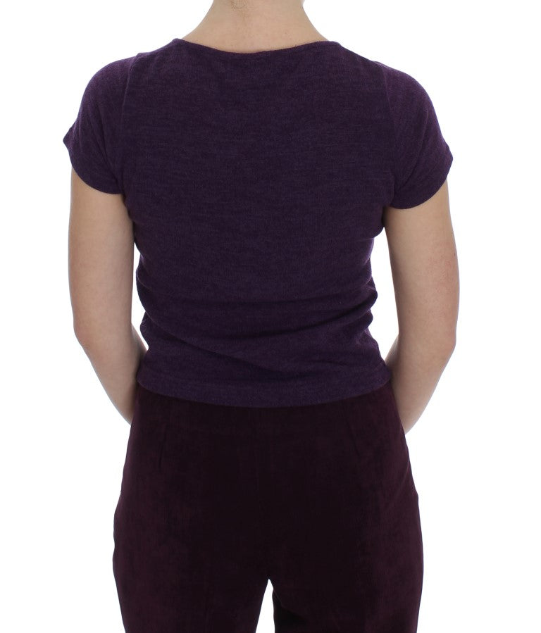 BENCIVENGA Paarse wollen pak met T-shirt
