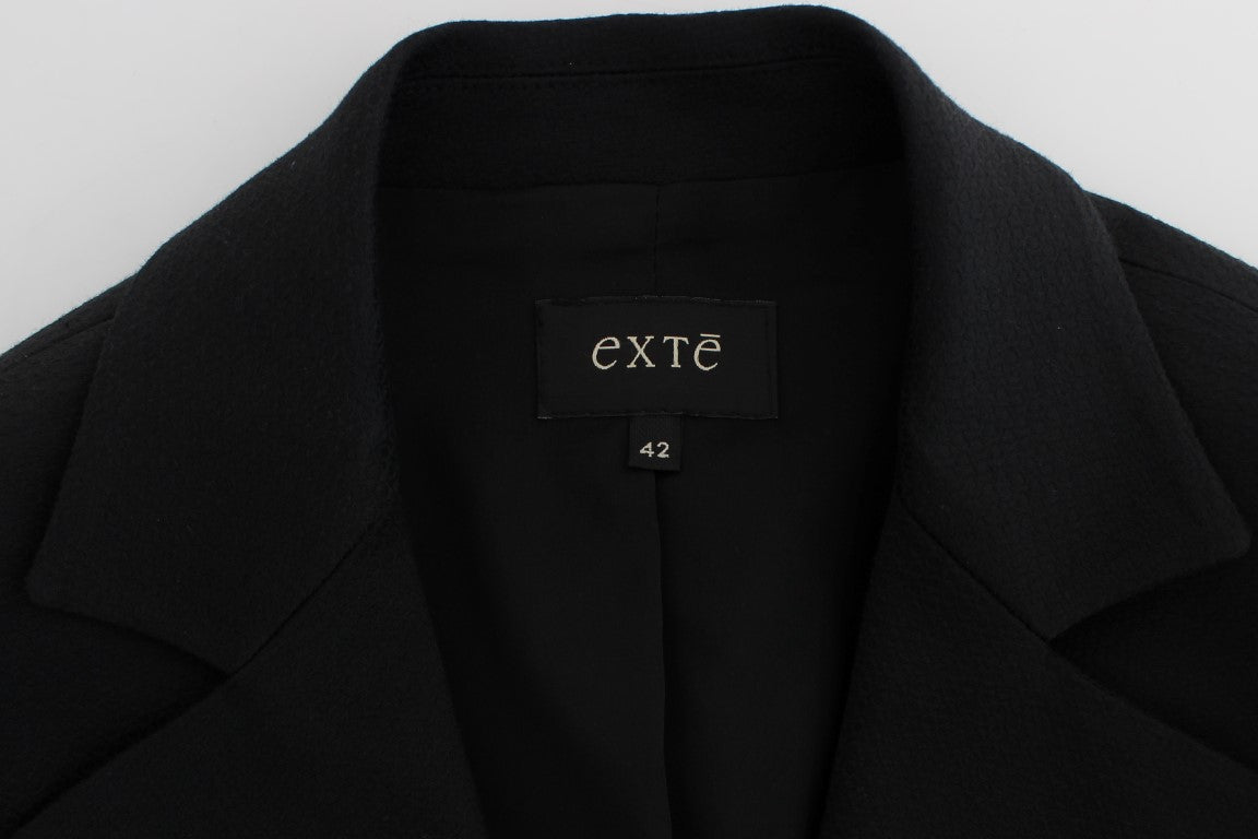 Exte Blazer Jacket en coton extensible noir avec clous dorés