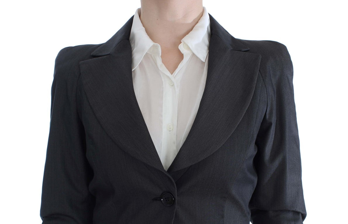 Exte Costume Gris à Un Bouton, Deux Pièces