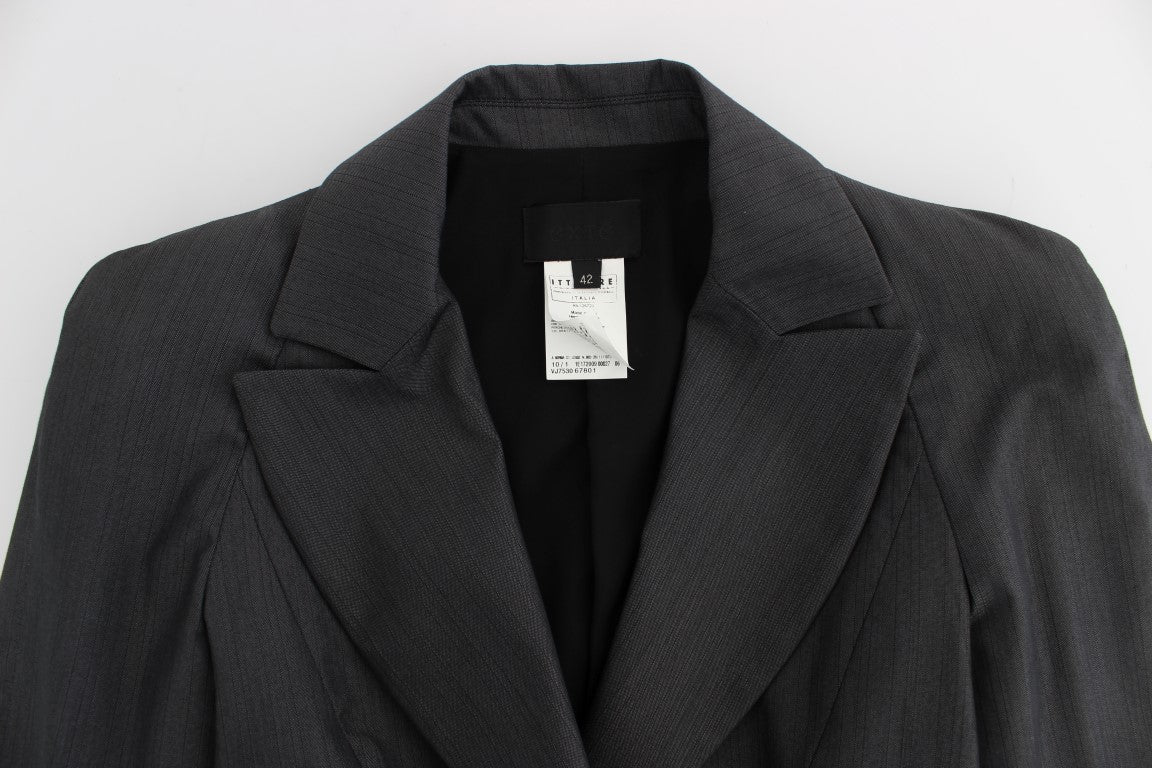 Exte Costume Gris à Un Bouton, Deux Pièces
