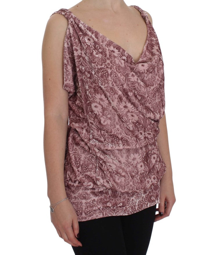 Exte Haut chemisier en soie de viscose à imprimé floral rose