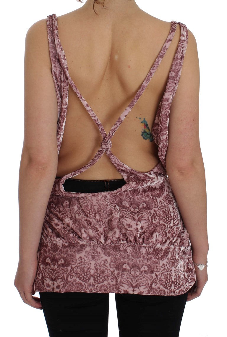 Exte Haut chemisier en soie de viscose à imprimé floral rose