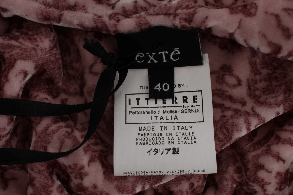 Exte Haut chemisier en soie de viscose à imprimé floral rose