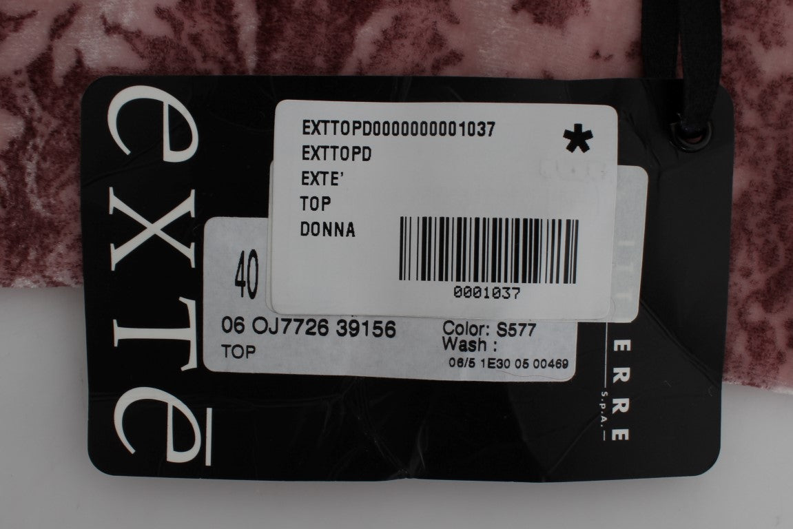 Exte Haut chemisier en soie de viscose à imprimé floral rose