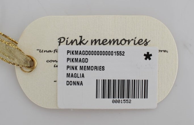 PINK MEMORIES Pull encolure cache-cœur en dentelle florale rose