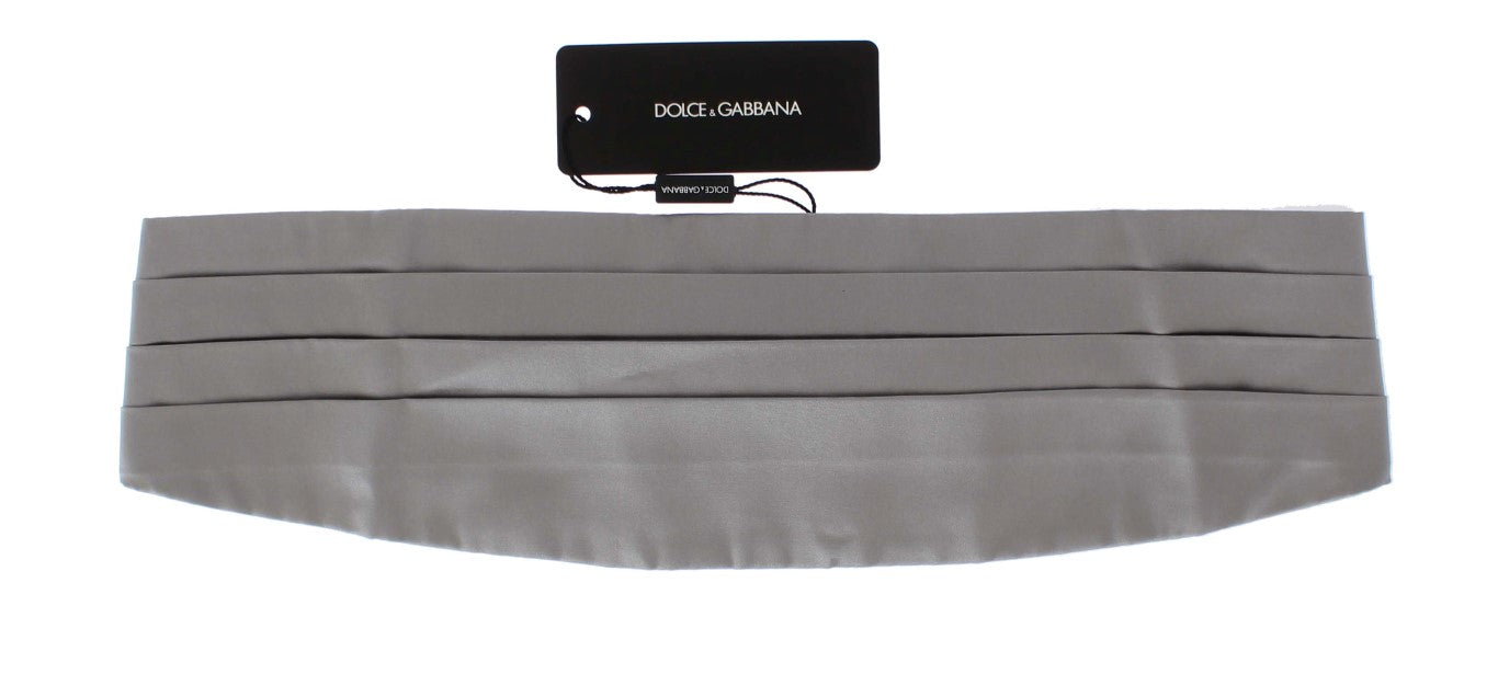 Ceinture large argentée Dolce & Gabbana en soie
