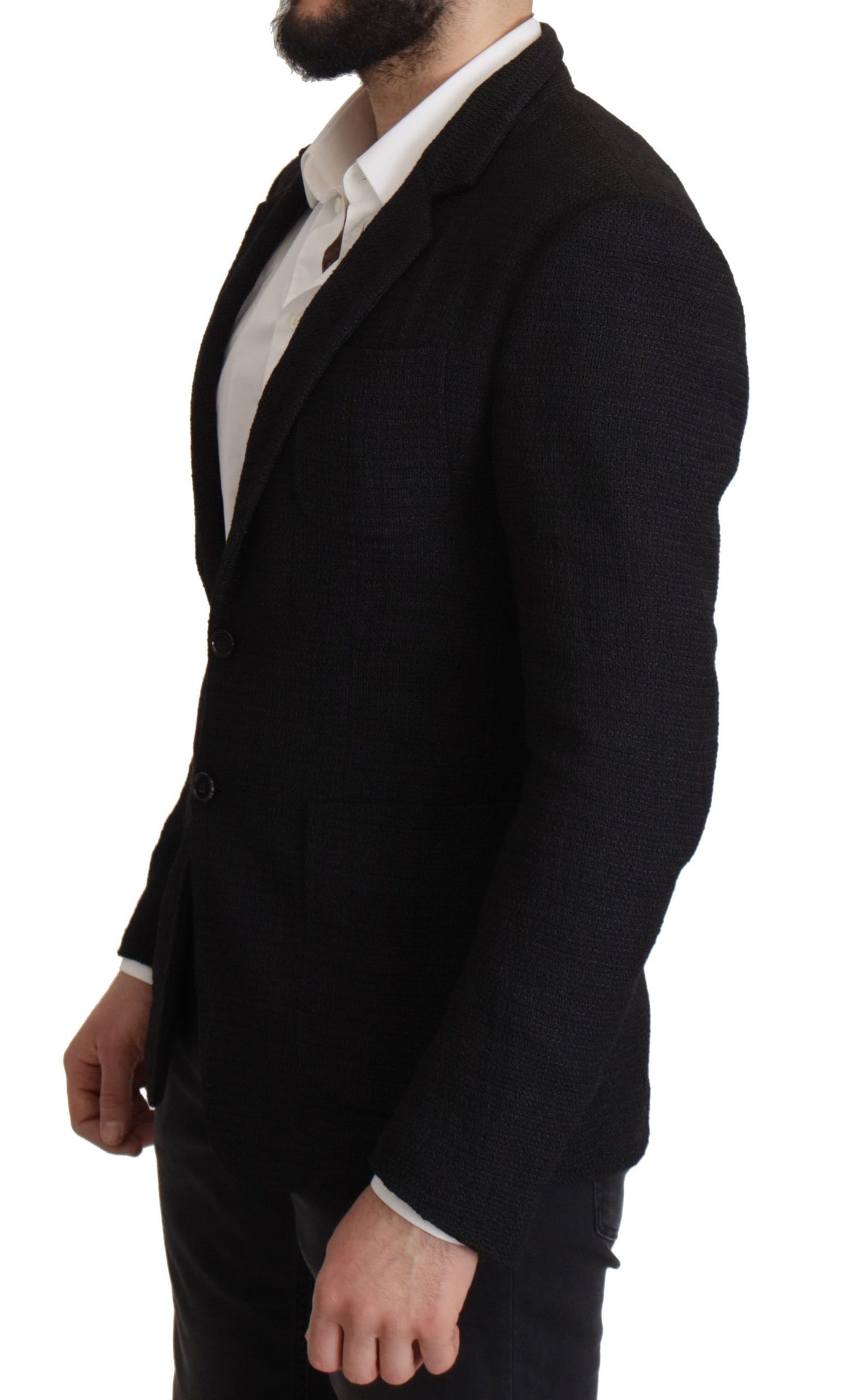 Dolce & Gabbana Zwarte Enkellaags Jas Heren Blazer