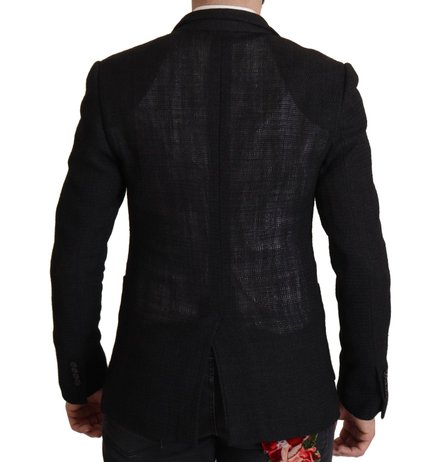 Dolce & Gabbana Zwarte Enkellaags Jas Heren Blazer