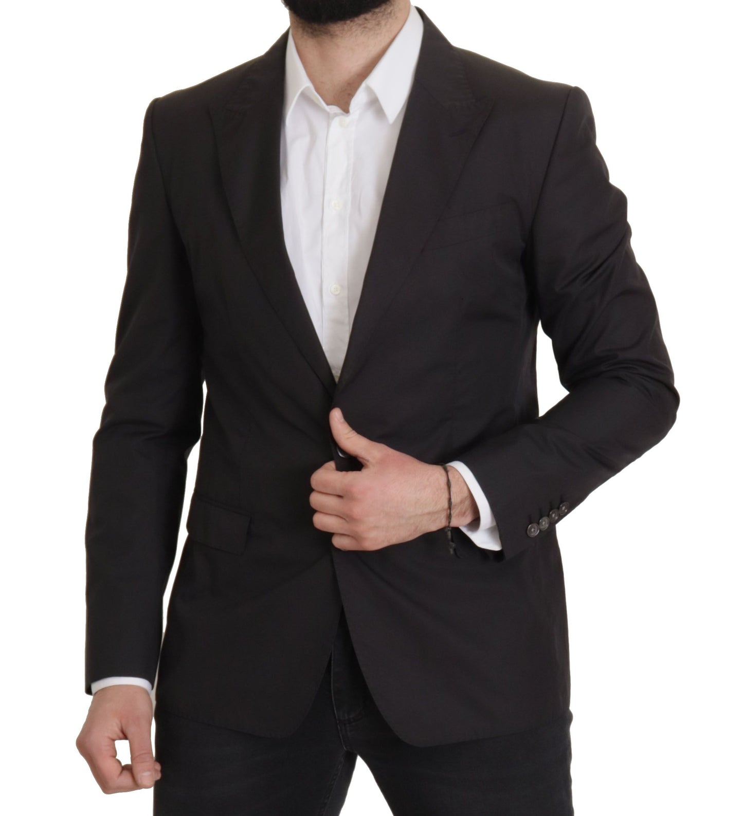 Dolce & Gabbana TAORMINA, blazer noir à simple boutonnage