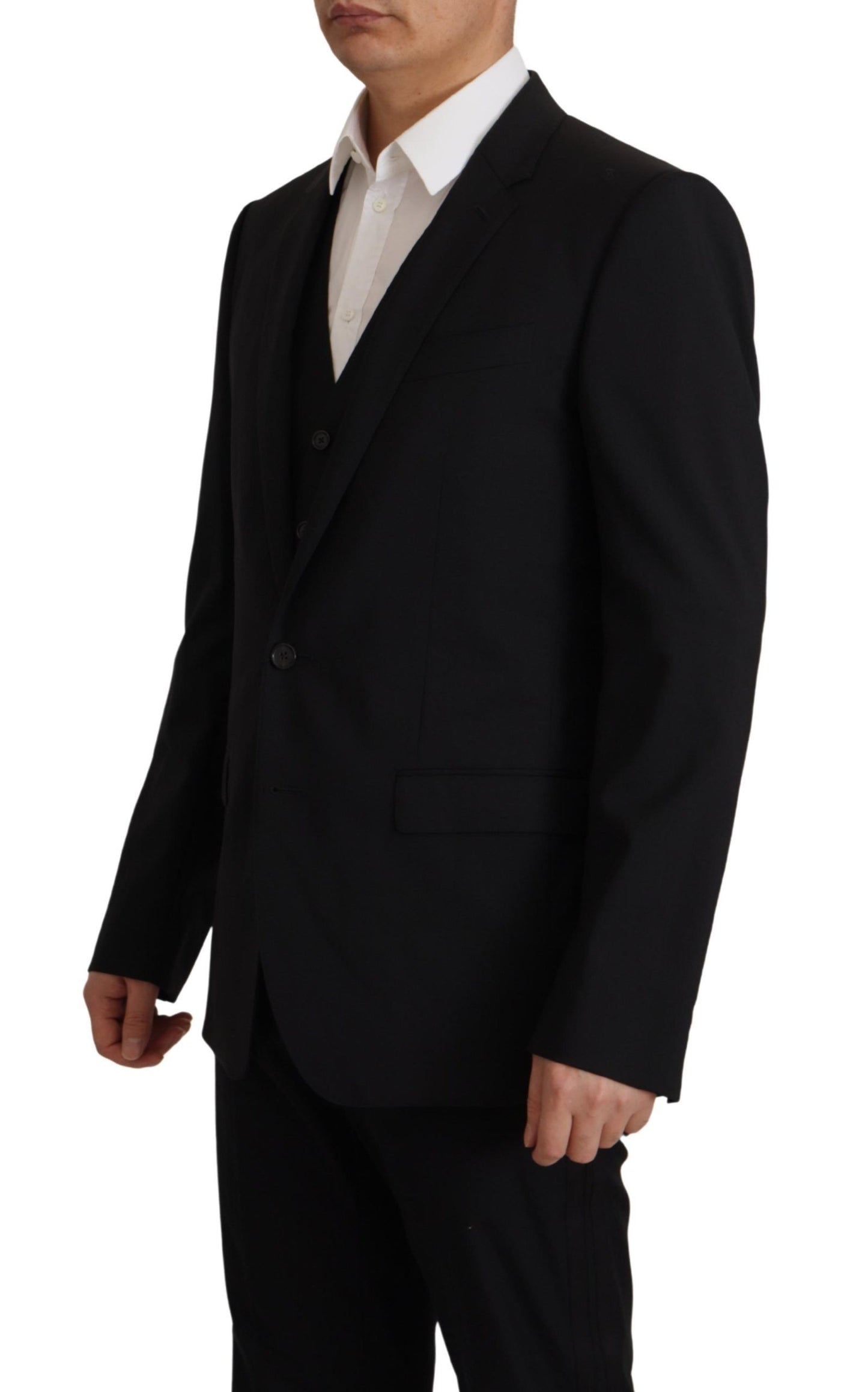 Veste et gilet noirs Dolce & Gabbana, ensemble 2 pièces, blazer MARTINI