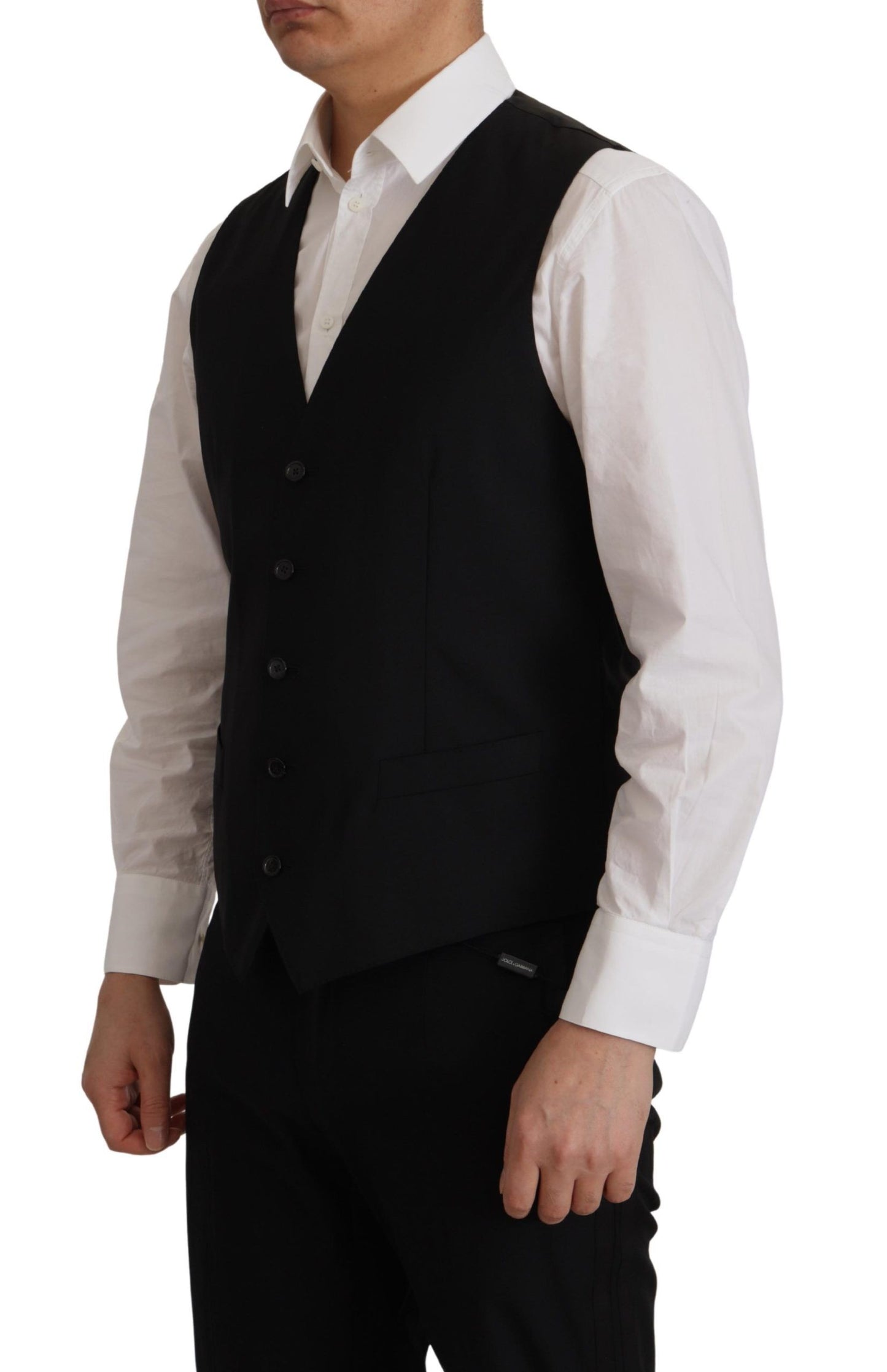 Veste et gilet noirs Dolce & Gabbana, ensemble 2 pièces, blazer MARTINI