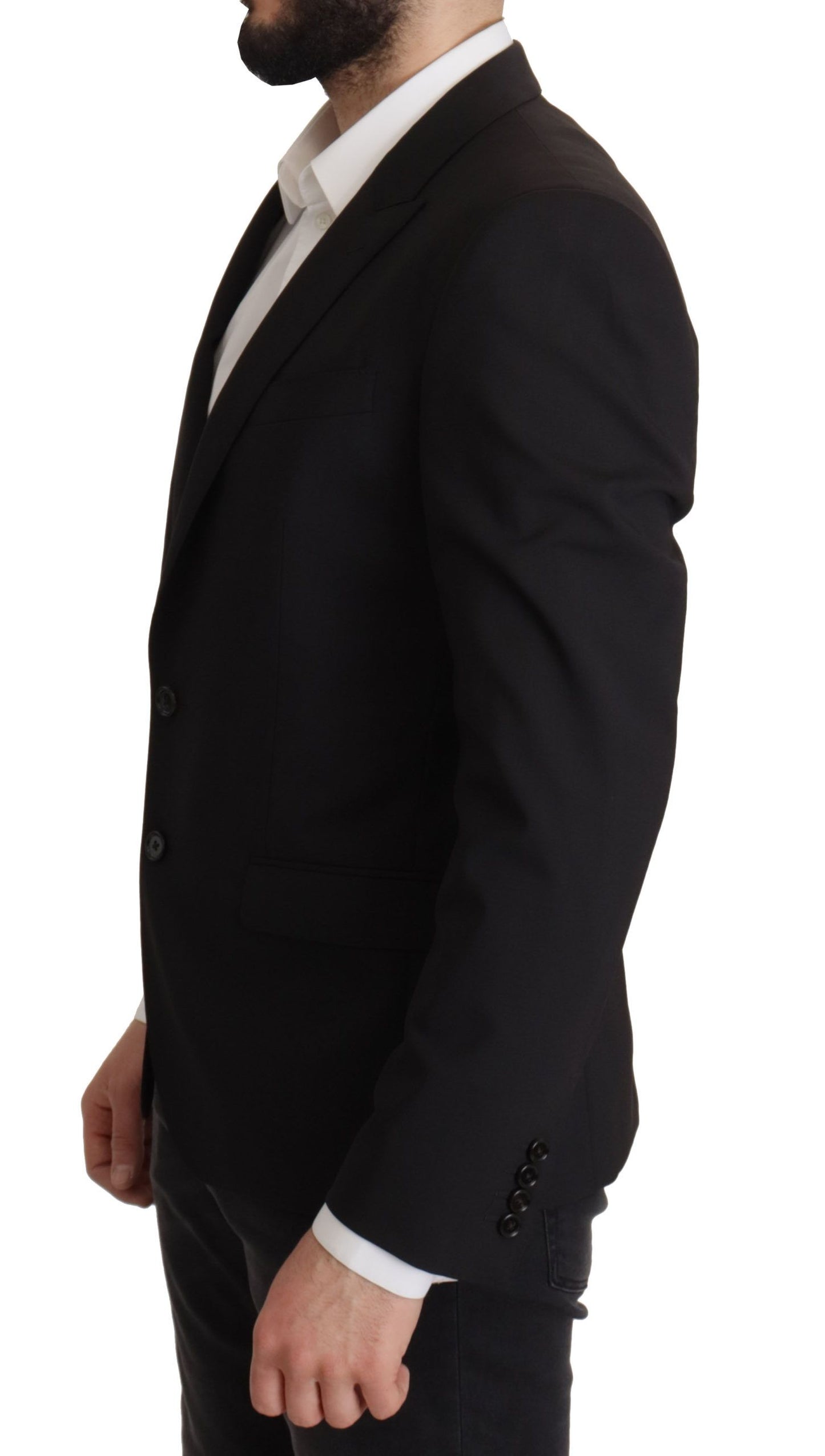Dolce & Gabbana Veste noire à simple boutonnage MARTINI Blazer