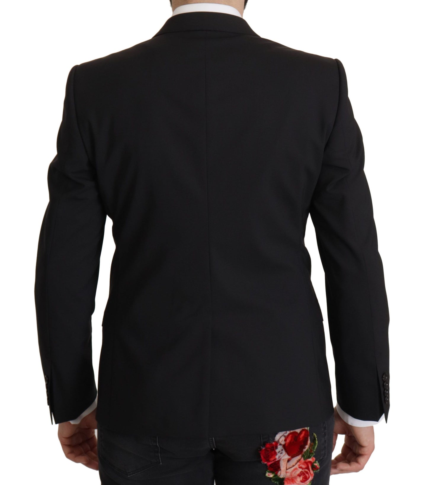 Dolce & Gabbana Veste noire à simple boutonnage MARTINI Blazer