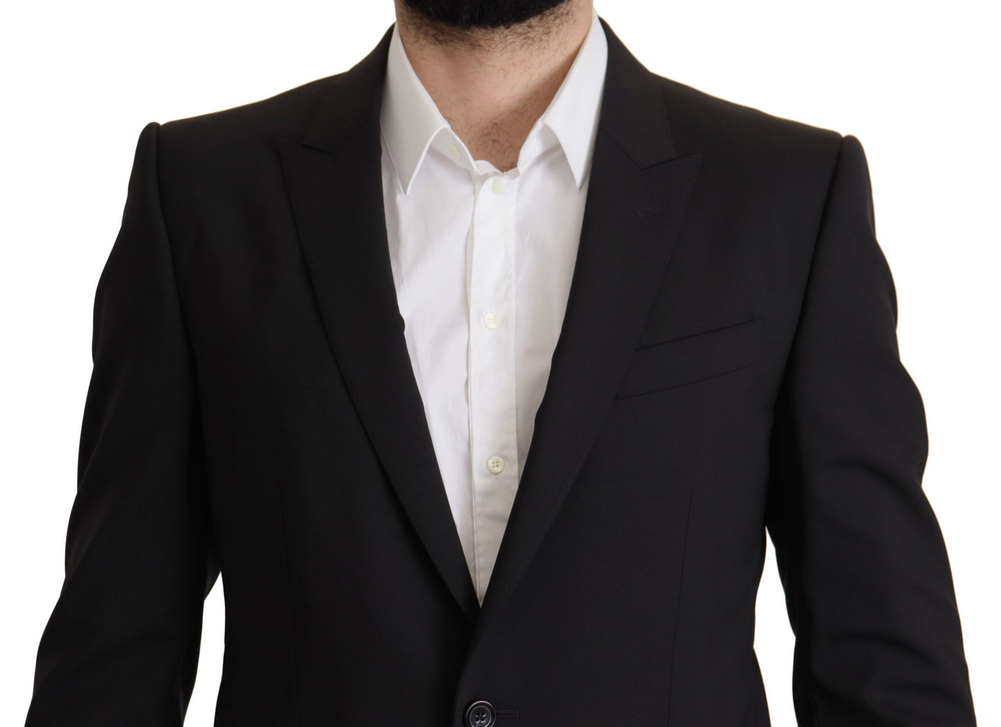 Dolce & Gabbana Veste noire à simple boutonnage MARTINI Blazer