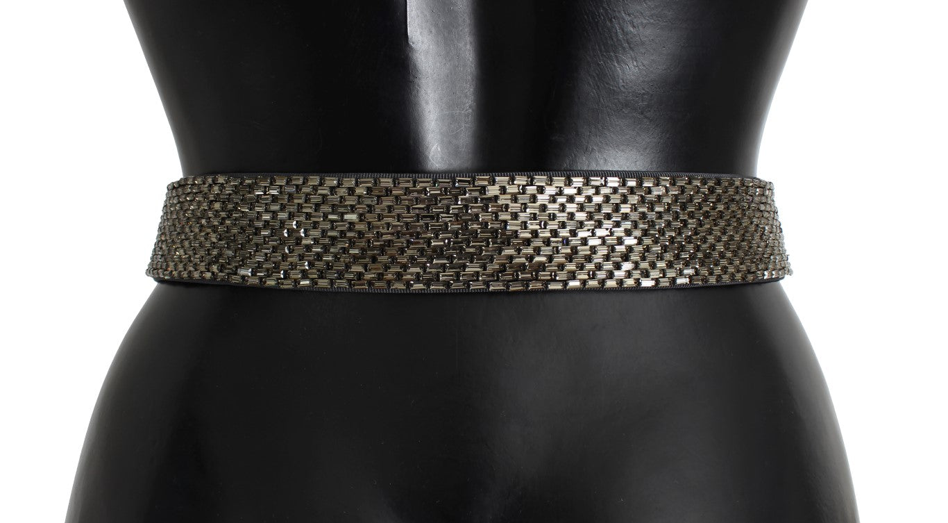 Ceinture à paillettes et boucle en cristal Dolce & Gabbana