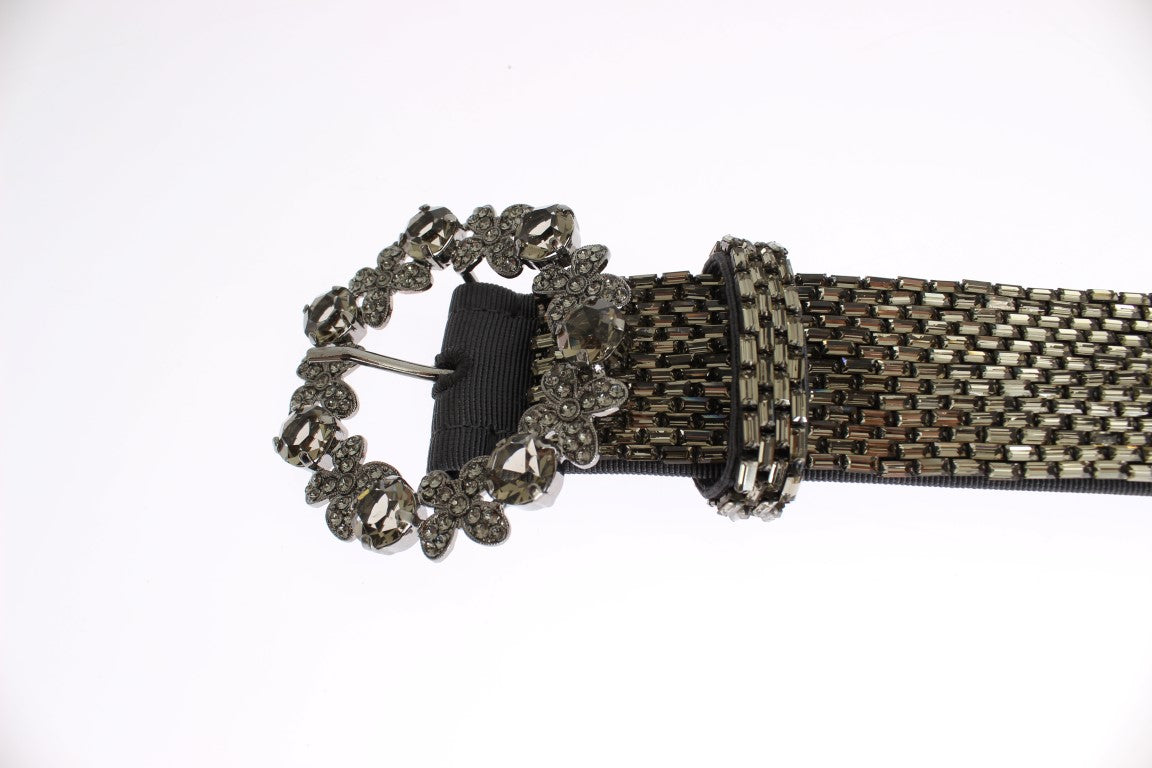Ceinture à paillettes et boucle en cristal Dolce & Gabbana