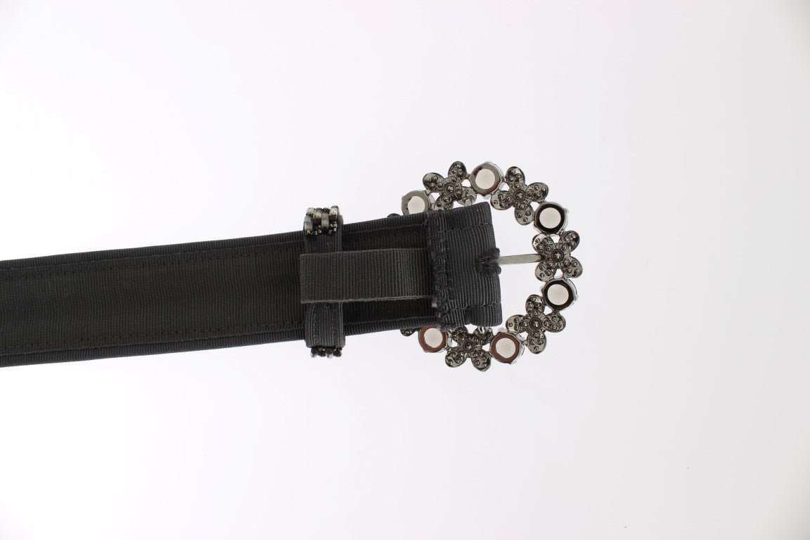 Ceinture à paillettes et boucle en cristal Dolce & Gabbana