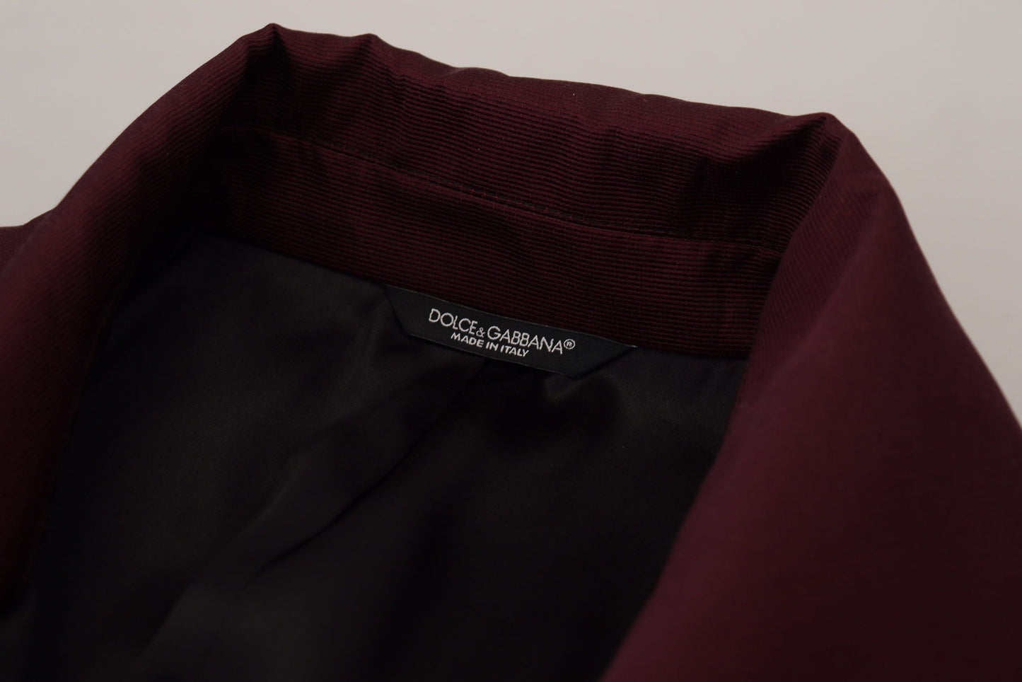 Dolce & Gabbana Bordeaux Polyester Jacket Double-Breasted