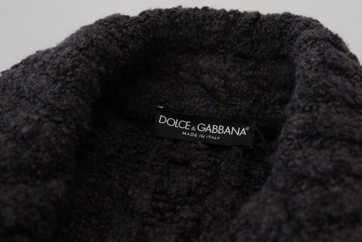 Dolce & Gabbana Veste-manteau en laine noire à double boutonnage