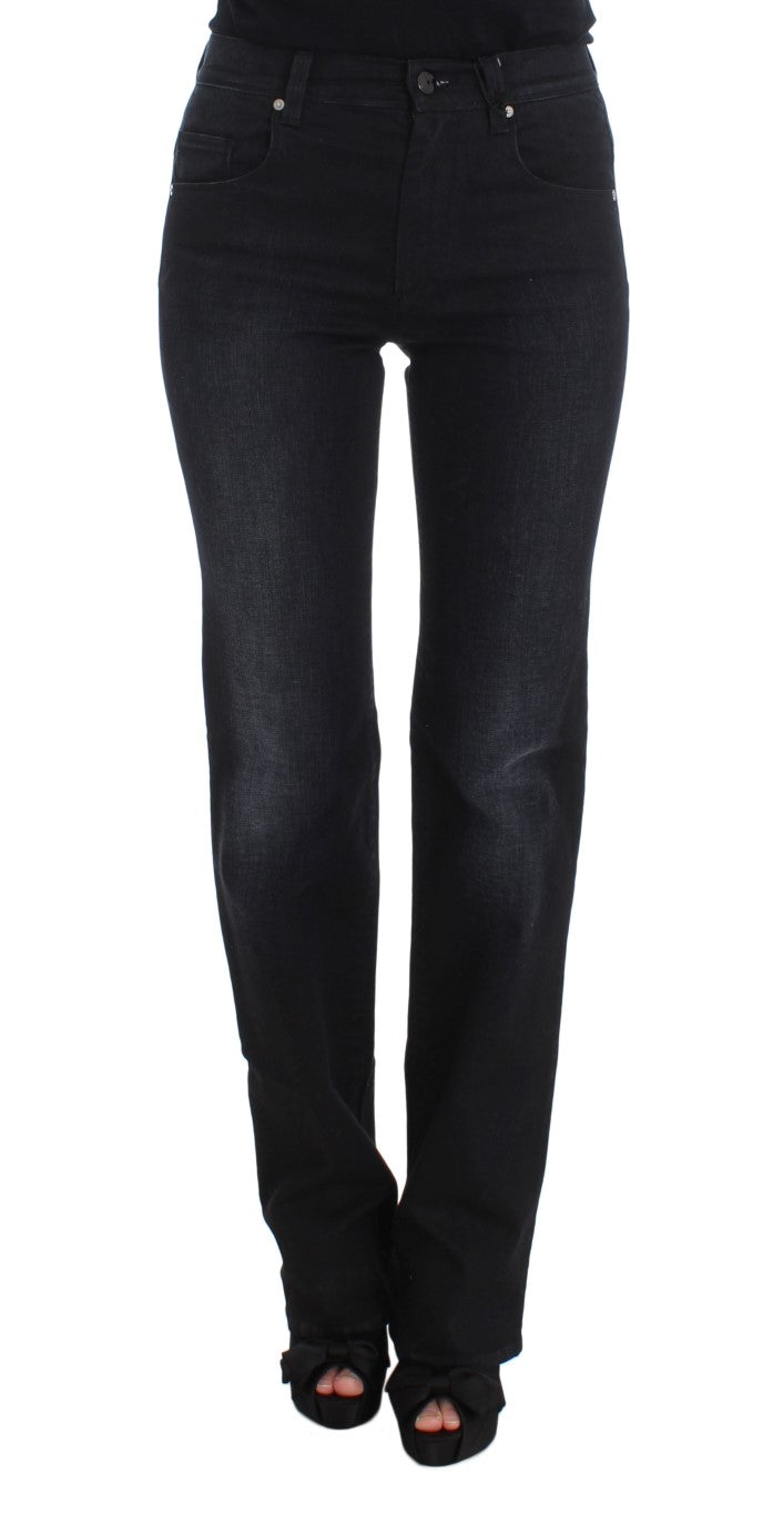 Jean slim à coupe bootcut en coton mélangé bleu d'Ermanno Scervino