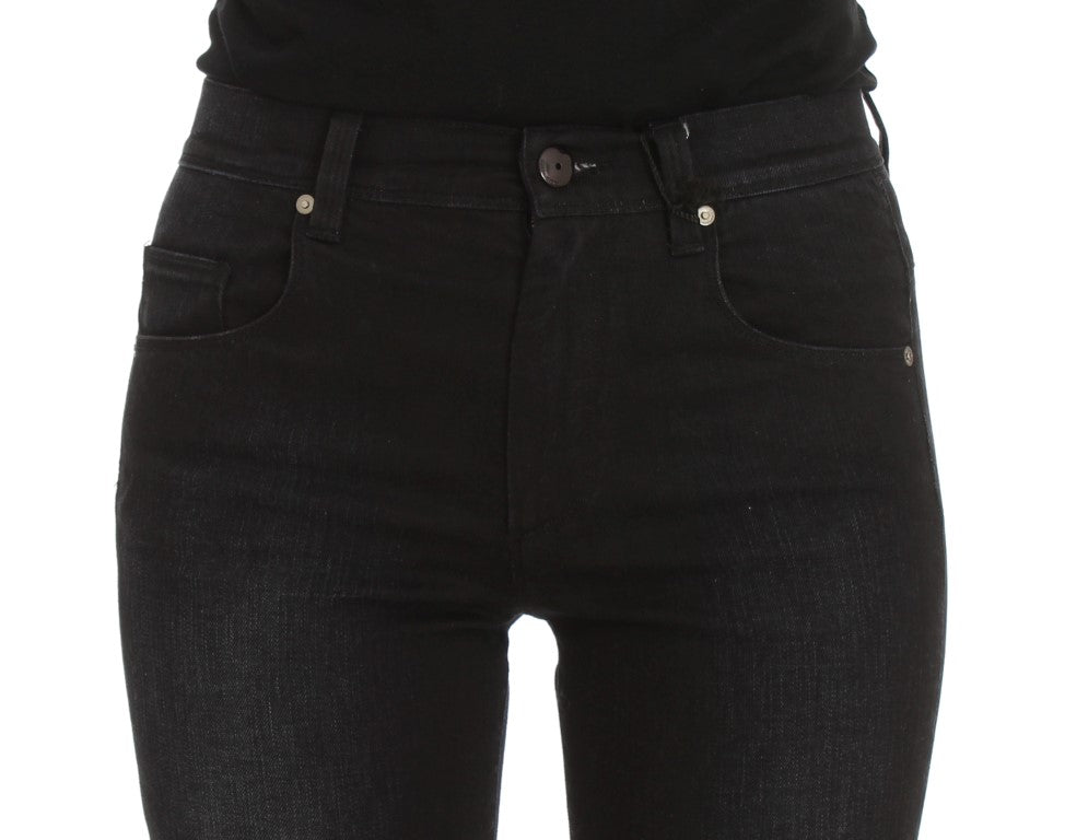 Jean slim à coupe bootcut en coton mélangé bleu d'Ermanno Scervino