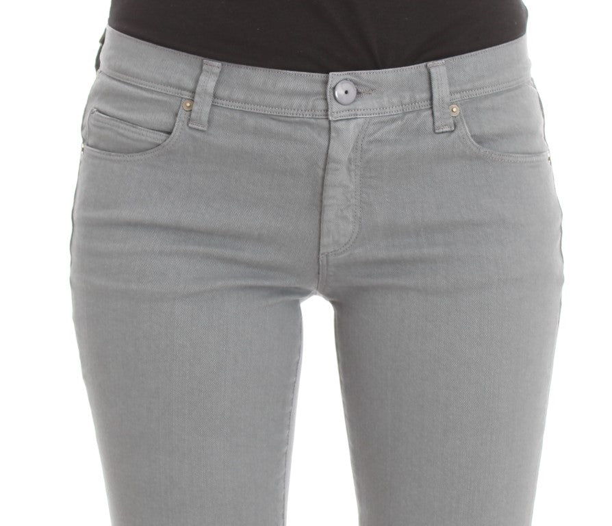 Jean slim à coupe bootcut en coton mélangé bleu d'Ermanno Scervino
