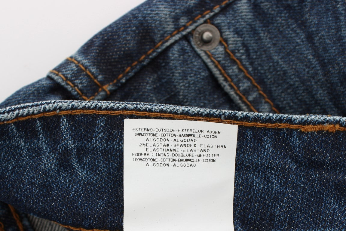 Jean slim en coton mélangé, bleu lavé, de John Galliano