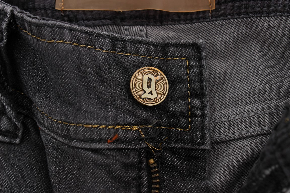 Jeans slim stretch en coton mélangé, gris lavé, de John Galliano