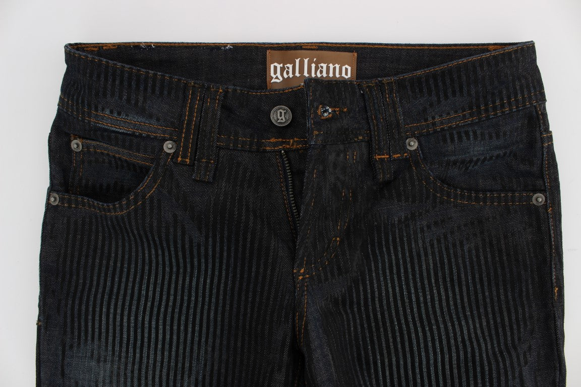 Jean slim à coupe bootcut en coton mélangé, bleu lavé, de John Galliano