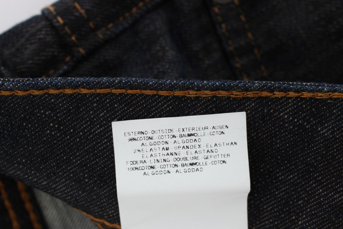 Jean slim à coupe bootcut en coton mélangé, bleu lavé, de John Galliano