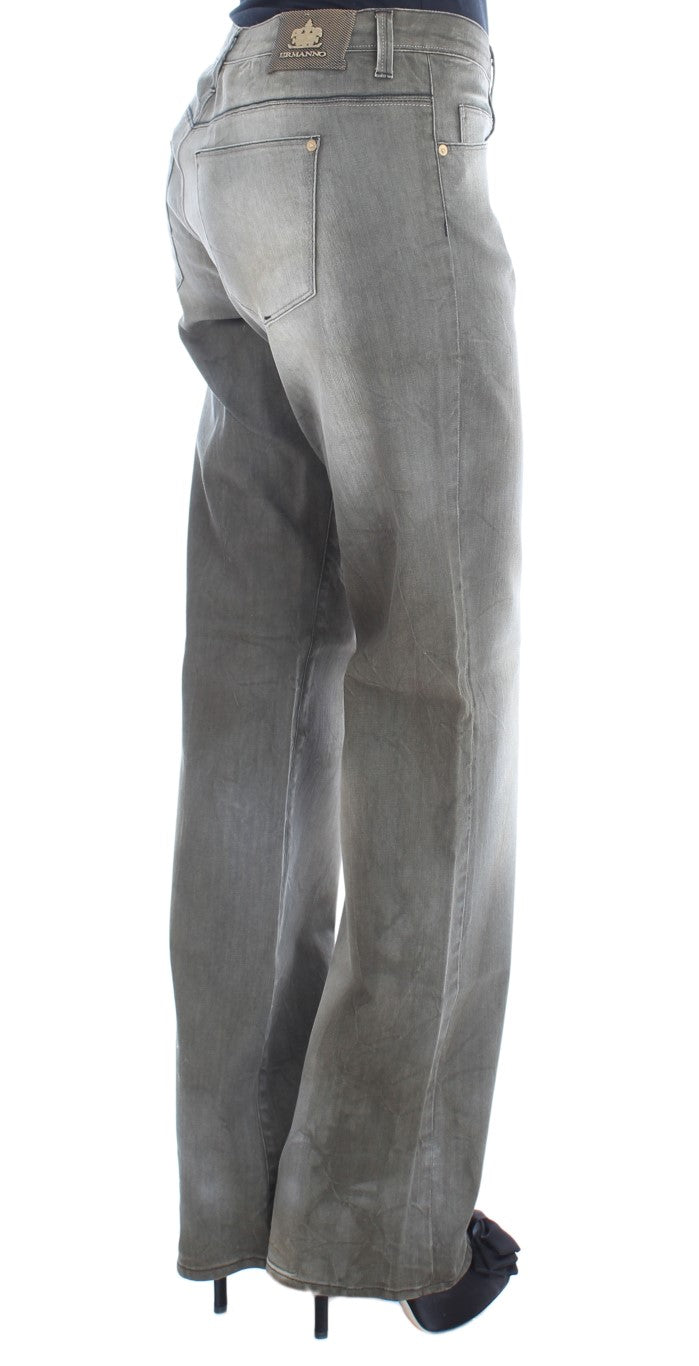 Jean boyfriend ample en coton mélangé gris d'Ermanno Scervino