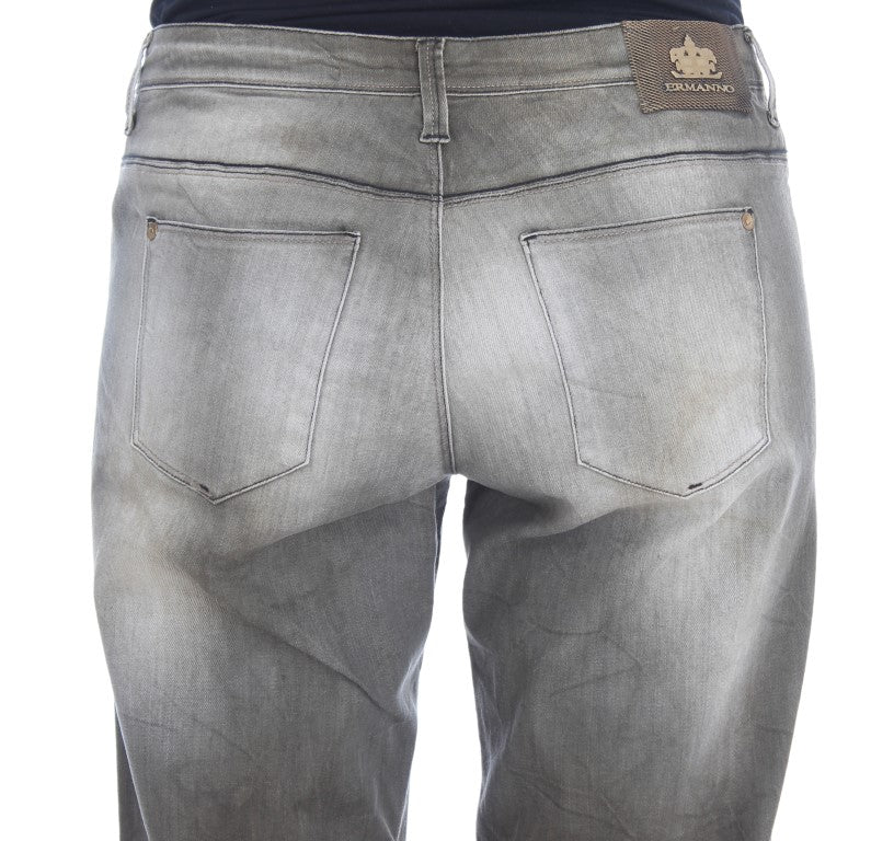 Jean boyfriend ample en coton mélangé gris d'Ermanno Scervino
