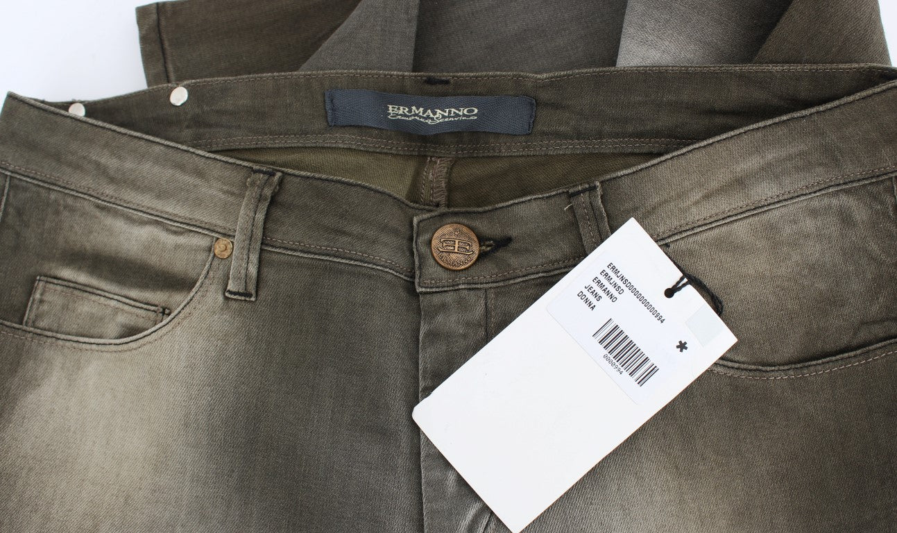 Jean boyfriend ample en coton mélangé gris d'Ermanno Scervino