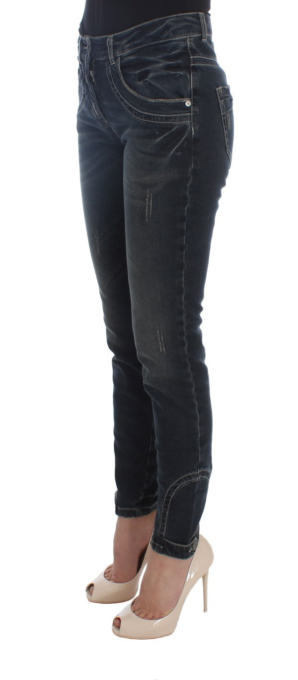 Jean slim en coton mélangé bleu d'Ermanno Scervino