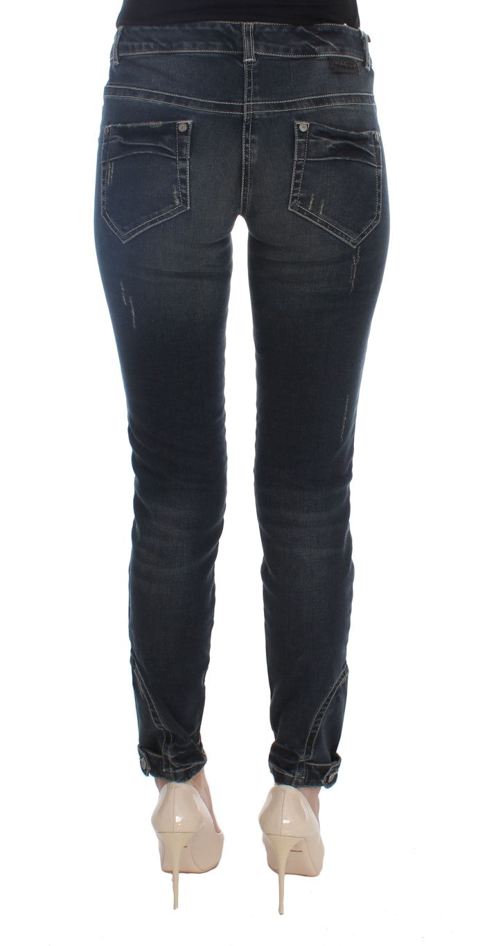 Jean slim en coton mélangé bleu d'Ermanno Scervino