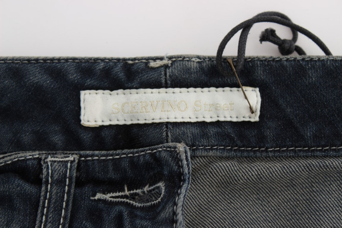 Jean slim en coton mélangé bleu d'Ermanno Scervino