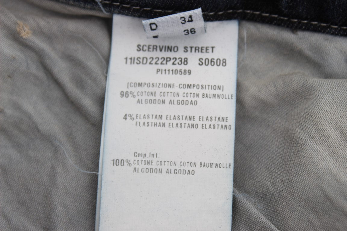 Jean slim en coton mélangé bleu d'Ermanno Scervino