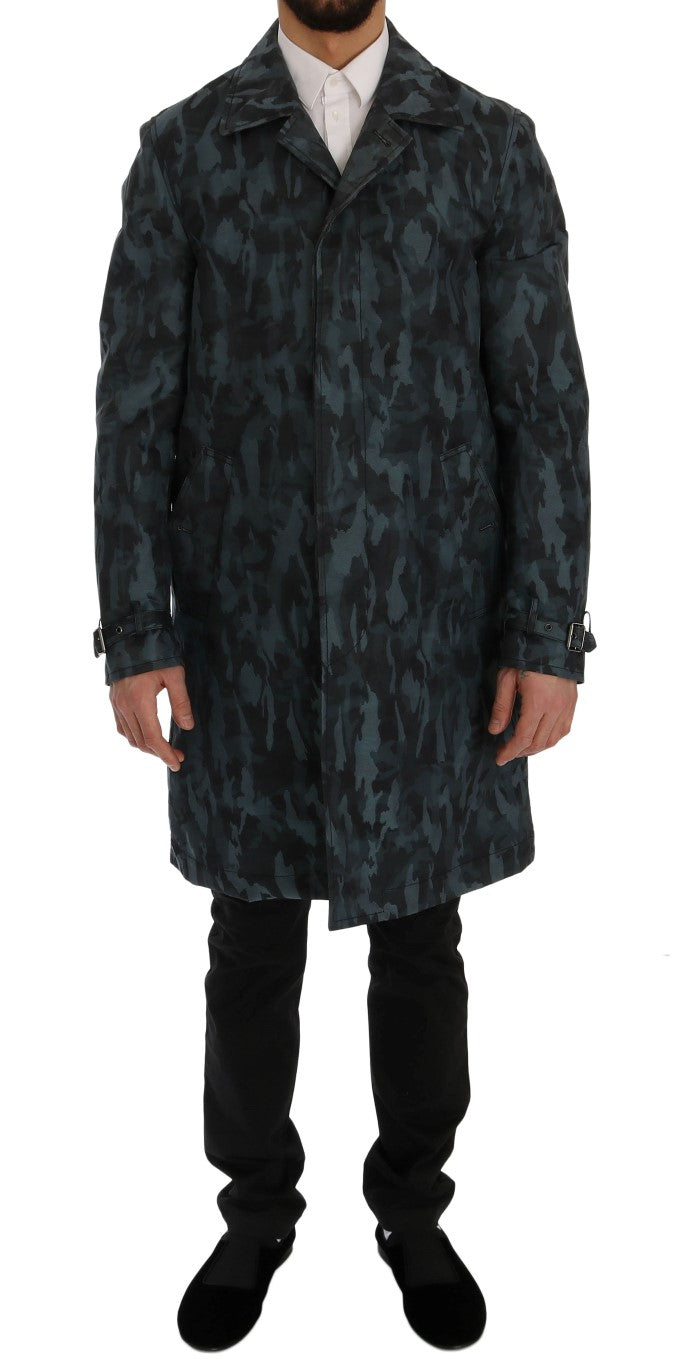 Manteau-pluie camouflage bleu de Dolce & Gabbana