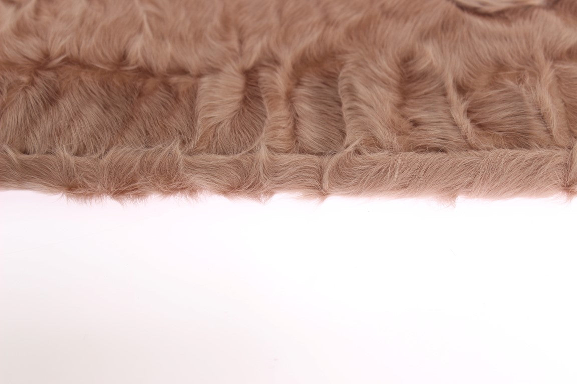 Gants de coude en daim beige et fourrure Xiangao Dolce & Gabbana
