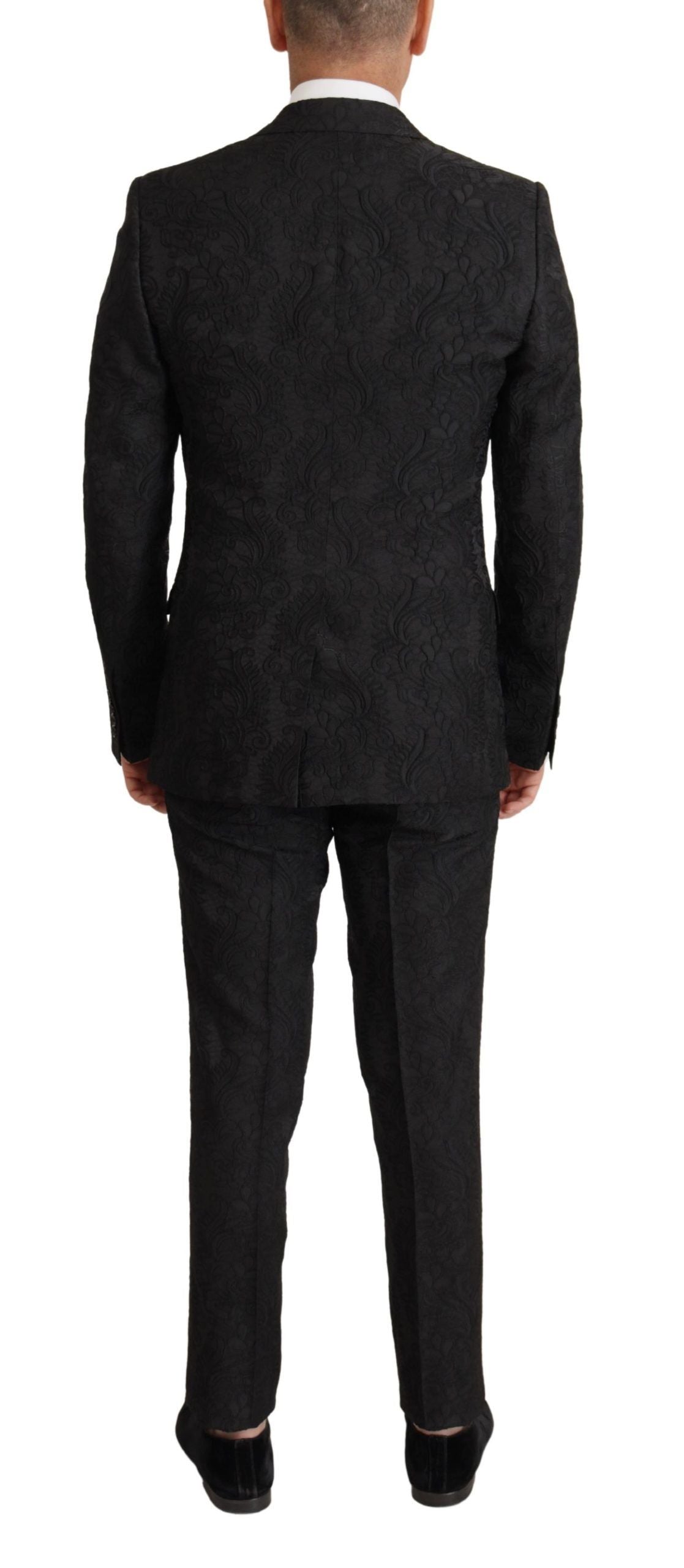 Costume formel 2 pièces MARTINI en brocart noir de Dolce & Gabbana