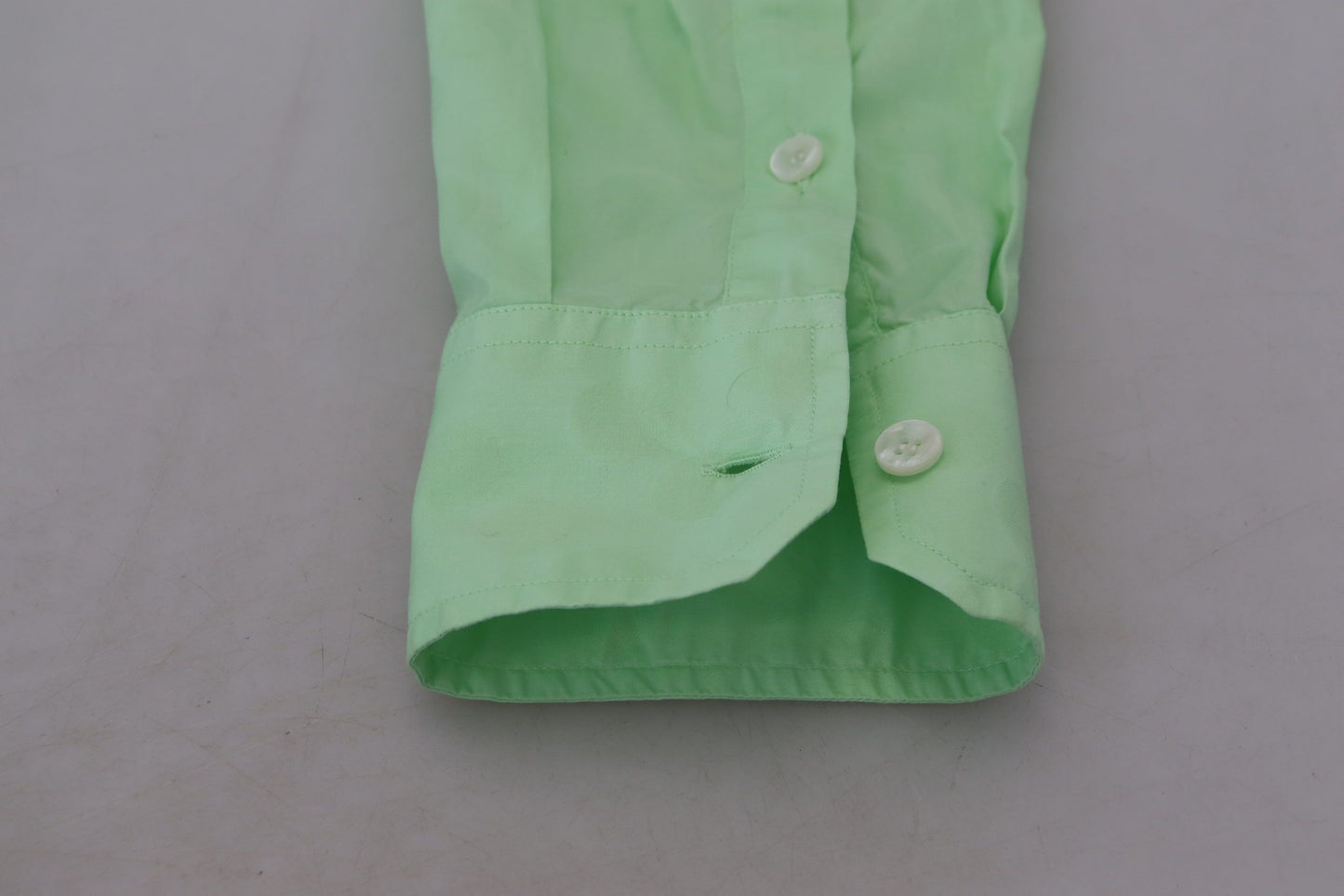 Chemise à manches longues et boutons en vert menthe de Dolce & Gabbana