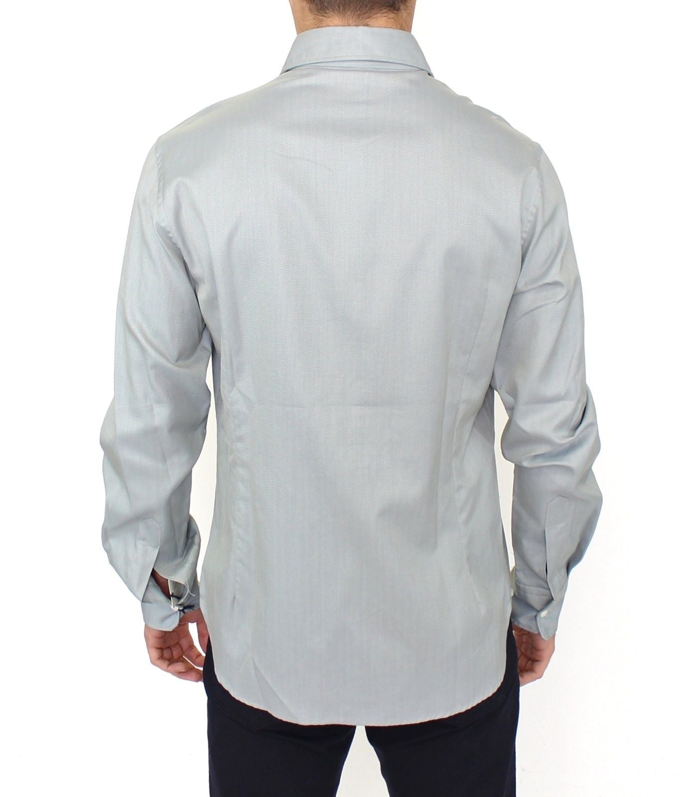 Chemise décontractée à manches longues en coton gris d'Ermanno Scervino