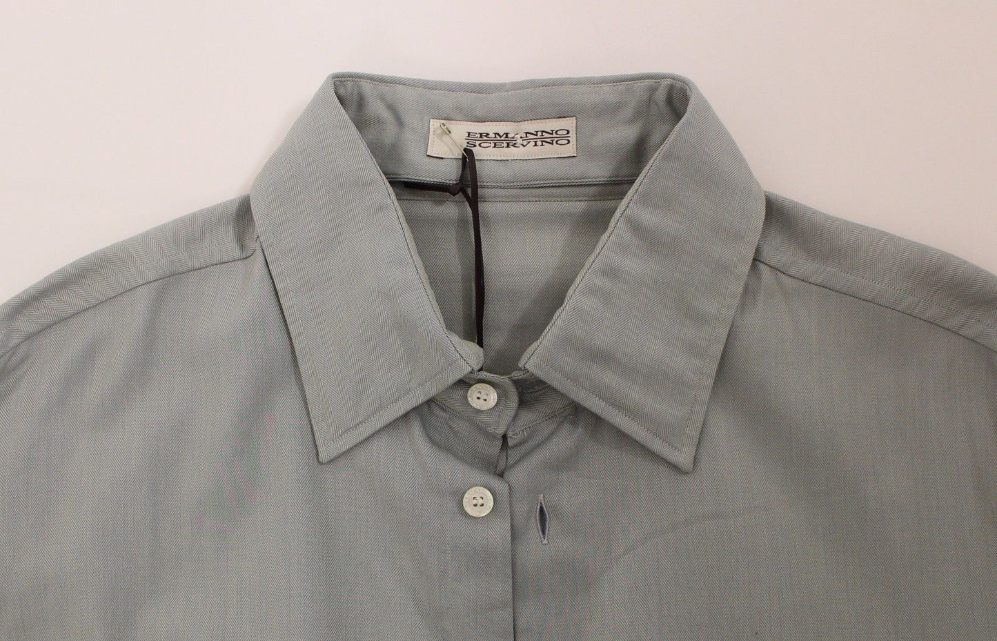 Chemise décontractée à manches longues en coton gris d'Ermanno Scervino